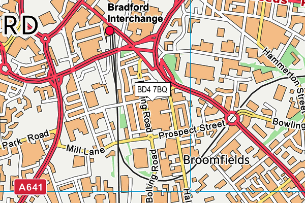 BD4 7BQ map - OS VectorMap District (Ordnance Survey) BD4 7BQ map - OS VectorMap District (Ordnance Survey)