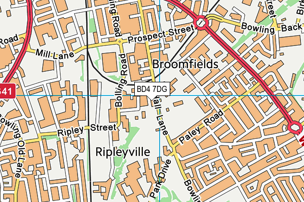 BD4 7DG map - OS VectorMap District (Ordnance Survey) BD4 7DG map - OS VectorMap District (Ordnance Survey)