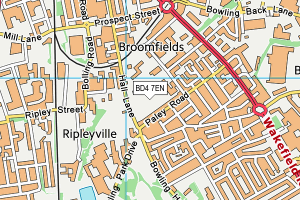 BD4 7EN map - OS VectorMap District (Ordnance Survey) BD4 7EN map - OS VectorMap District (Ordnance Survey)