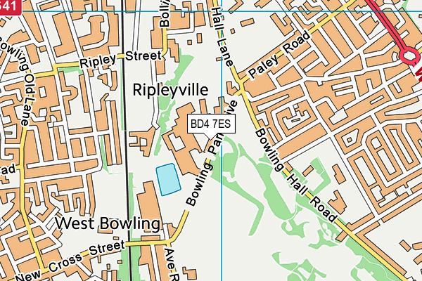 BD4 7ES map - OS VectorMap District (Ordnance Survey) BD4 7ES map - OS VectorMap District (Ordnance Survey)