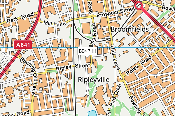 BD4 7HH map - OS VectorMap District (Ordnance Survey) BD4 7HH map - OS VectorMap District (Ordnance Survey)