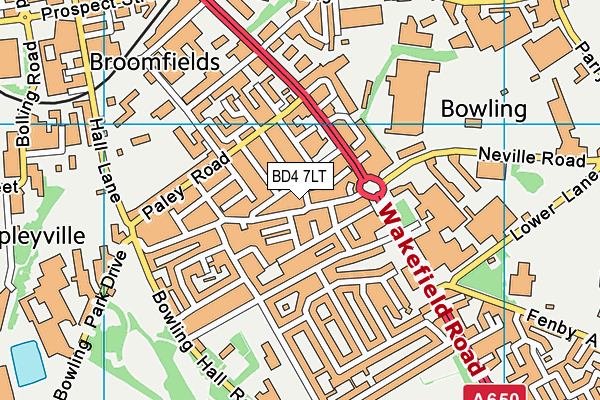 BD4 7LT map - OS VectorMap District (Ordnance Survey) BD4 7LT map - OS VectorMap District (Ordnance Survey)