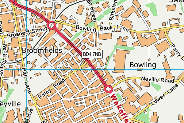 BD4 7NB map - OS VectorMap District (Ordnance Survey) BD4 7NB map - OS VectorMap District (Ordnance Survey)