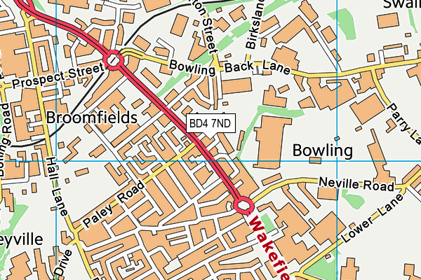 BD4 7ND map - OS VectorMap District (Ordnance Survey)