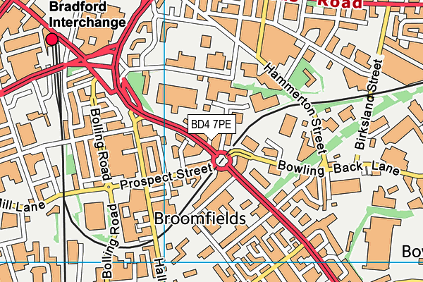BD4 7PE map - OS VectorMap District (Ordnance Survey) BD4 7PE map - OS VectorMap District (Ordnance Survey)
