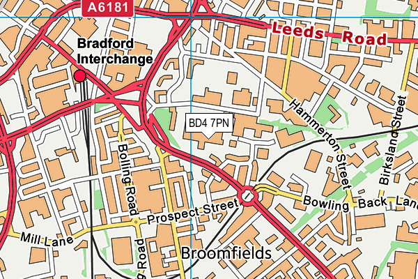 BD4 7PN map - OS VectorMap District (Ordnance Survey) BD4 7PN map - OS VectorMap District (Ordnance Survey)