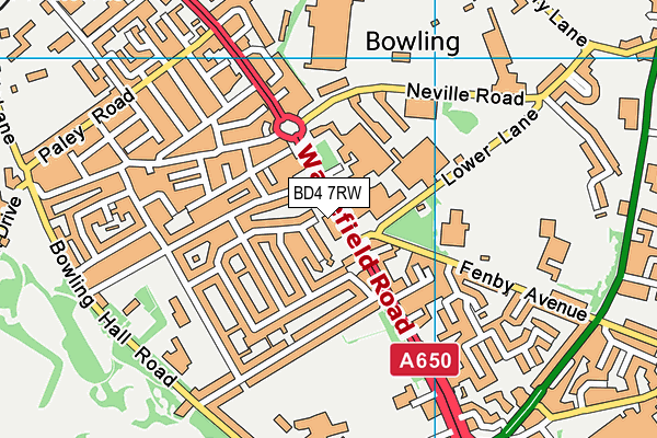 BD4 7RW map - OS VectorMap District (Ordnance Survey) BD4 7RW map - OS VectorMap District (Ordnance Survey)