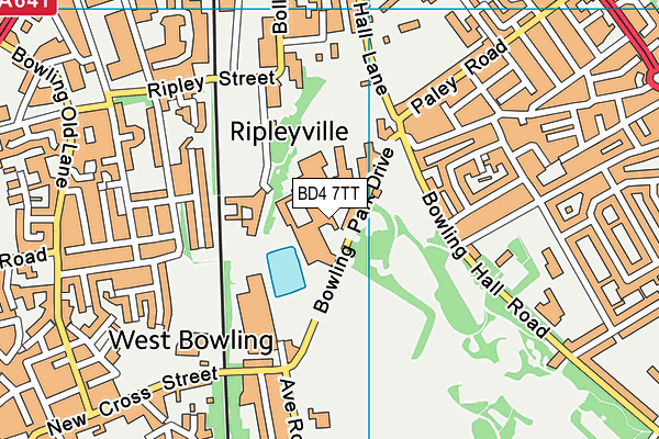 BD4 7TT map - OS VectorMap District (Ordnance Survey) BD4 7TT map - OS VectorMap District (Ordnance Survey)