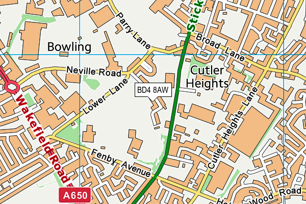BD4 8AW map - OS VectorMap District (Ordnance Survey) BD4 8AW map - OS VectorMap District (Ordnance Survey)