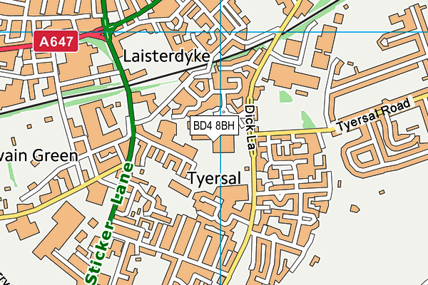 BD4 8BH map - OS VectorMap District (Ordnance Survey) BD4 8BH map - OS VectorMap District (Ordnance Survey)
