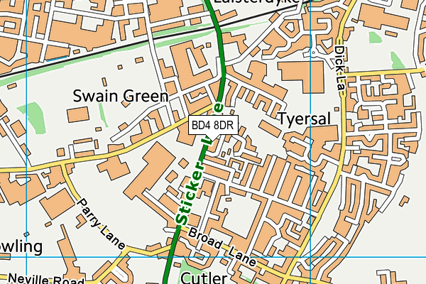 BD4 8DR map - OS VectorMap District (Ordnance Survey) BD4 8DR map - OS VectorMap District (Ordnance Survey)