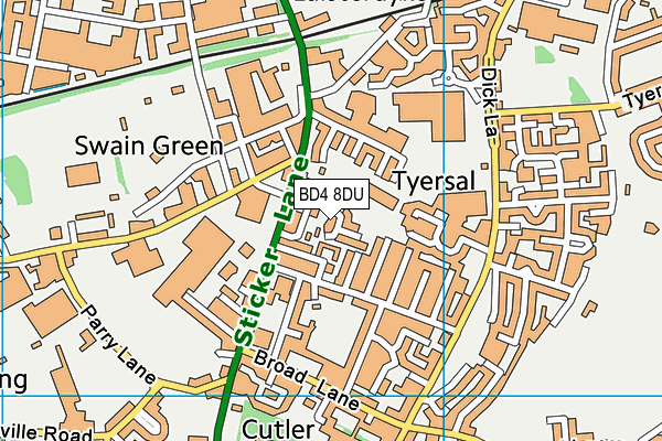 BD4 8DU map - OS VectorMap District (Ordnance Survey) BD4 8DU map - OS VectorMap District (Ordnance Survey)