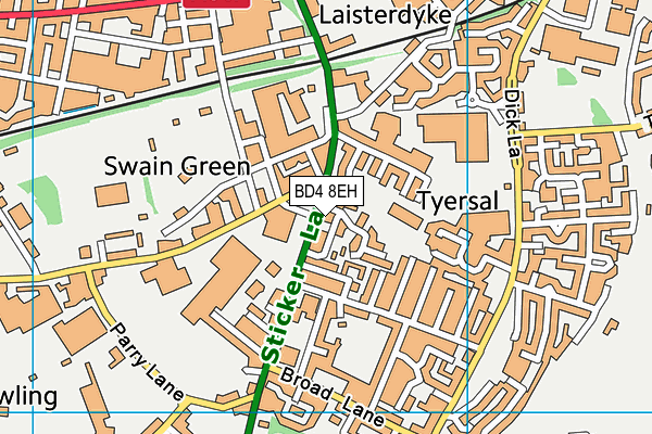 BD4 8EH map - OS VectorMap District (Ordnance Survey) BD4 8EH map - OS VectorMap District (Ordnance Survey)