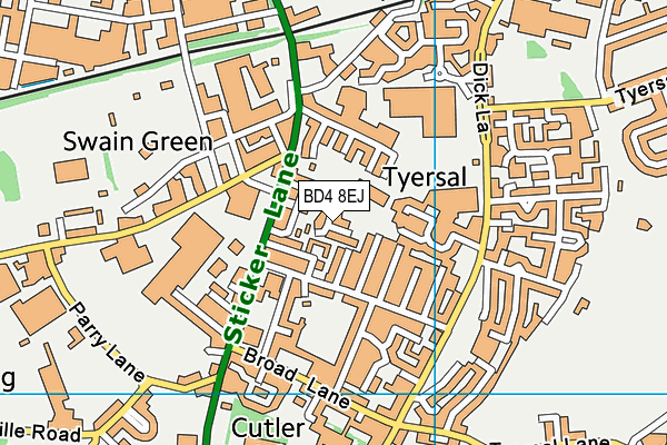 BD4 8EJ map - OS VectorMap District (Ordnance Survey) BD4 8EJ map - OS VectorMap District (Ordnance Survey)