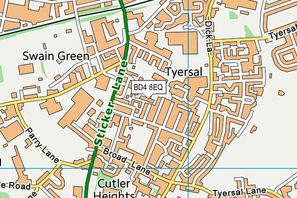 BD4 8EQ map - OS VectorMap District (Ordnance Survey) BD4 8EQ map - OS VectorMap District (Ordnance Survey)