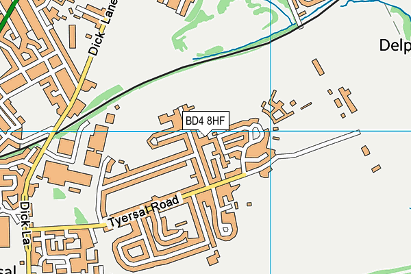 BD4 8HF map - OS VectorMap District (Ordnance Survey) BD4 8HF map - OS VectorMap District (Ordnance Survey)
