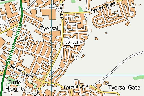BD4 8LT map - OS VectorMap District (Ordnance Survey) BD4 8LT map - OS VectorMap District (Ordnance Survey)