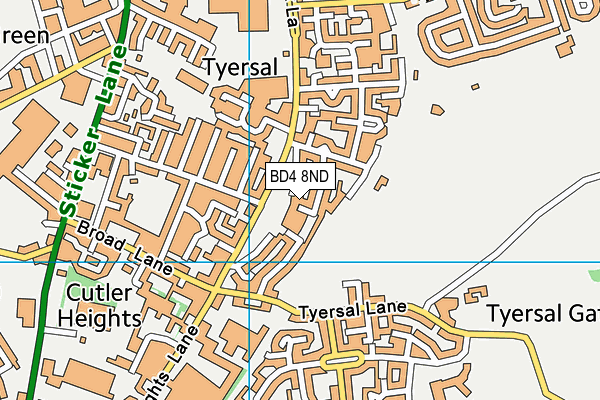 BD4 8ND map - OS VectorMap District (Ordnance Survey) BD4 8ND map - OS VectorMap District (Ordnance Survey)