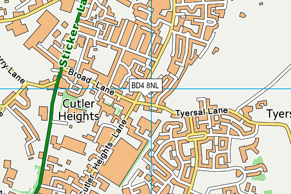 BD4 8NL map - OS VectorMap District (Ordnance Survey) BD4 8NL map - OS VectorMap District (Ordnance Survey)