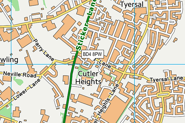 BD4 8PW map - OS VectorMap District (Ordnance Survey) BD4 8PW map - OS VectorMap District (Ordnance Survey)