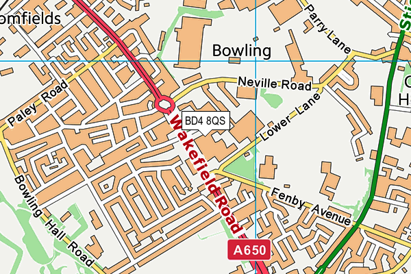 BD4 8QS map - OS VectorMap District (Ordnance Survey) BD4 8QS map - OS VectorMap District (Ordnance Survey)