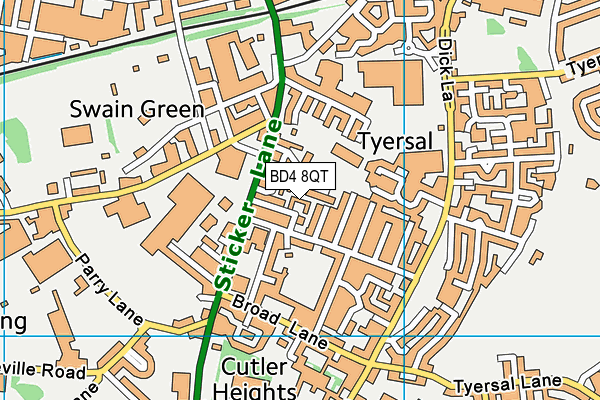BD4 8QT map - OS VectorMap District (Ordnance Survey) BD4 8QT map - OS VectorMap District (Ordnance Survey)