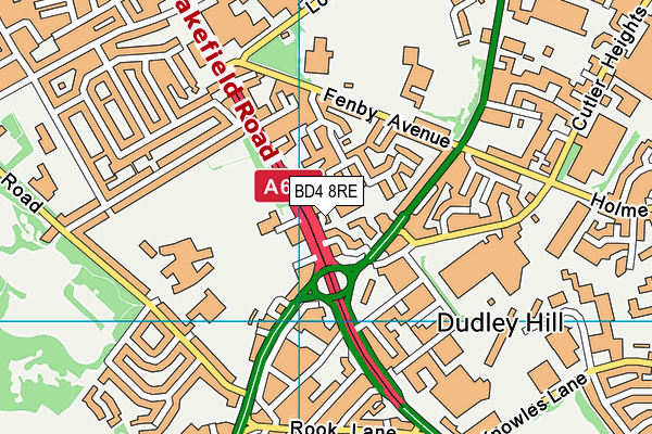BD4 8RE map - OS VectorMap District (Ordnance Survey) BD4 8RE map - OS VectorMap District (Ordnance Survey)