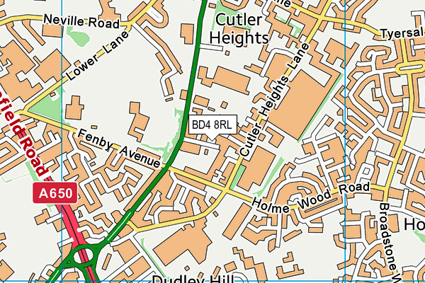 BD4 8RL map - OS VectorMap District (Ordnance Survey) BD4 8RL map - OS VectorMap District (Ordnance Survey)