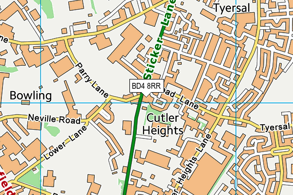 BD4 8RR map - OS VectorMap District (Ordnance Survey) BD4 8RR map - OS VectorMap District (Ordnance Survey)