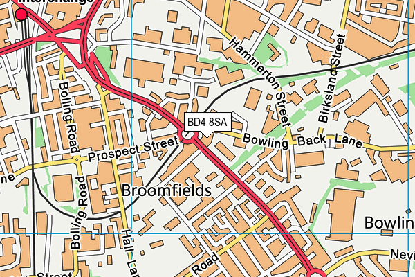 BD4 8SA map - OS VectorMap District (Ordnance Survey) BD4 8SA map - OS VectorMap District (Ordnance Survey)