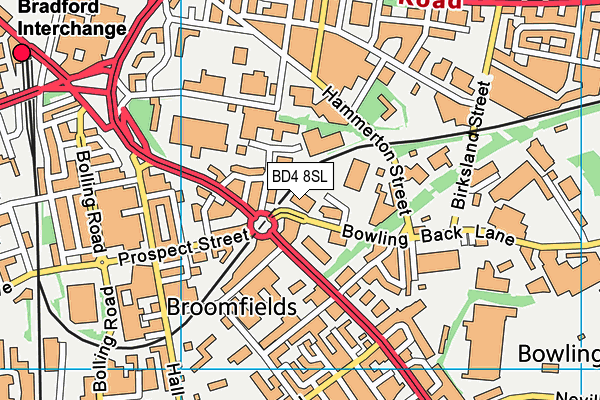BD4 8SL map - OS VectorMap District (Ordnance Survey) BD4 8SL map - OS VectorMap District (Ordnance Survey)
