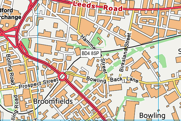BD4 8SP map - OS VectorMap District (Ordnance Survey) BD4 8SP map - OS VectorMap District (Ordnance Survey)