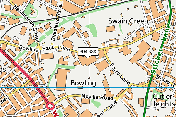 BD4 8SX map - OS VectorMap District (Ordnance Survey) BD4 8SX map - OS VectorMap District (Ordnance Survey)
