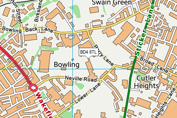 BD4 8TL map - OS VectorMap District (Ordnance Survey) BD4 8TL map - OS VectorMap District (Ordnance Survey)