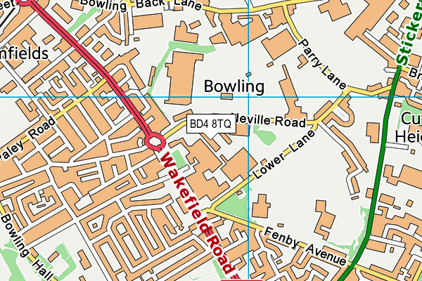 BD4 8TQ map - OS VectorMap District (Ordnance Survey) BD4 8TQ map - OS VectorMap District (Ordnance Survey)