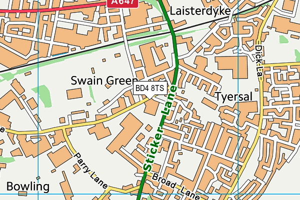 BD4 8TS map - OS VectorMap District (Ordnance Survey) BD4 8TS map - OS VectorMap District (Ordnance Survey)