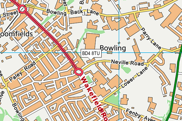 BD4 8TU map - OS VectorMap District (Ordnance Survey) BD4 8TU map - OS VectorMap District (Ordnance Survey)