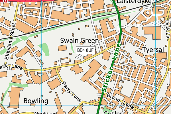 BD4 8UF map - OS VectorMap District (Ordnance Survey) BD4 8UF map - OS VectorMap District (Ordnance Survey)