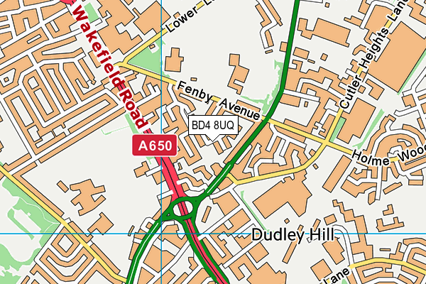 BD4 8UQ map - OS VectorMap District (Ordnance Survey) BD4 8UQ map - OS VectorMap District (Ordnance Survey)