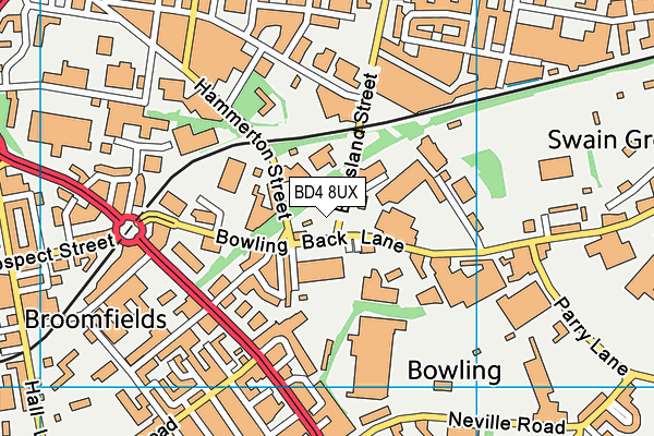 BD4 8UX map - OS VectorMap District (Ordnance Survey) BD4 8UX map - OS VectorMap District (Ordnance Survey)
