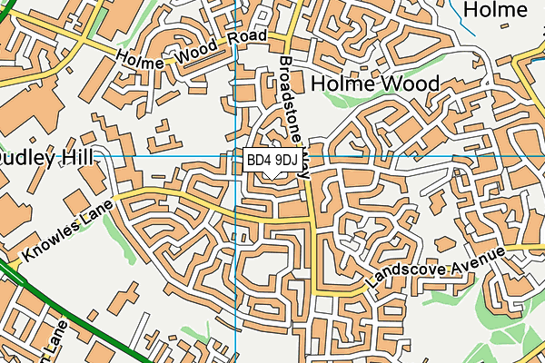 BD4 9DJ map - OS VectorMap District (Ordnance Survey)