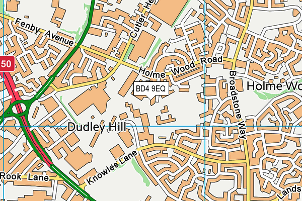 BD4 9EQ map - OS VectorMap District (Ordnance Survey) BD4 9EQ map - OS VectorMap District (Ordnance Survey)