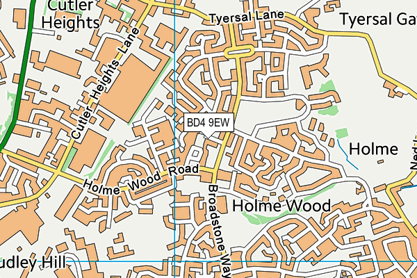 BD4 9EW map - OS VectorMap District (Ordnance Survey) BD4 9EW map - OS VectorMap District (Ordnance Survey)