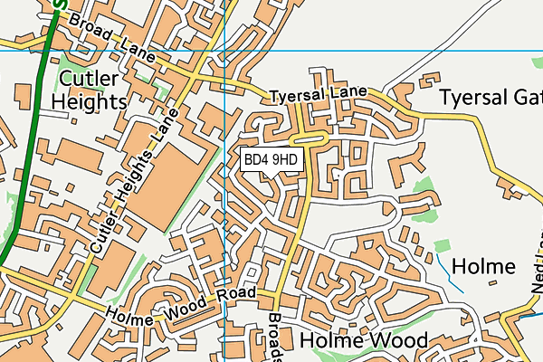 BD4 9HD map - OS VectorMap District (Ordnance Survey) BD4 9HD map - OS VectorMap District (Ordnance Survey)