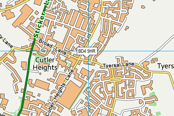 BD4 9HR map - OS VectorMap District (Ordnance Survey) BD4 9HR map - OS VectorMap District (Ordnance Survey)