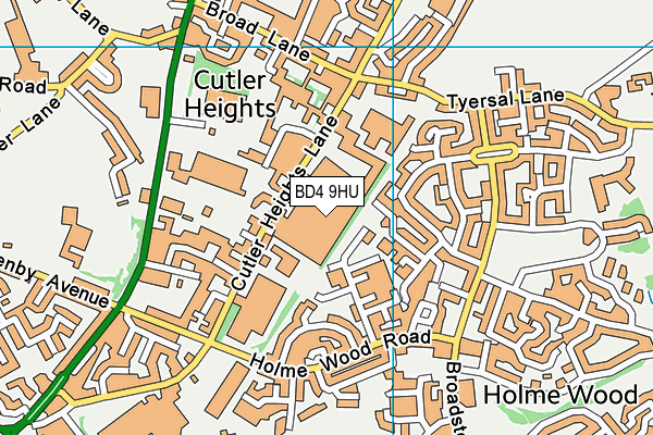 BD4 9HU map - OS VectorMap District (Ordnance Survey) BD4 9HU map - OS VectorMap District (Ordnance Survey)