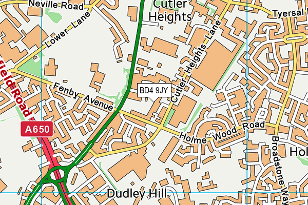 BD4 9JY map - OS VectorMap District (Ordnance Survey) BD4 9JY map - OS VectorMap District (Ordnance Survey)