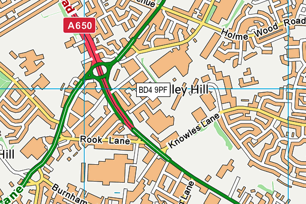 BD4 9PF map - OS VectorMap District (Ordnance Survey) BD4 9PF map - OS VectorMap District (Ordnance Survey)
