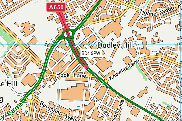 BD4 9PW map - OS VectorMap District (Ordnance Survey) BD4 9PW map - OS VectorMap District (Ordnance Survey)