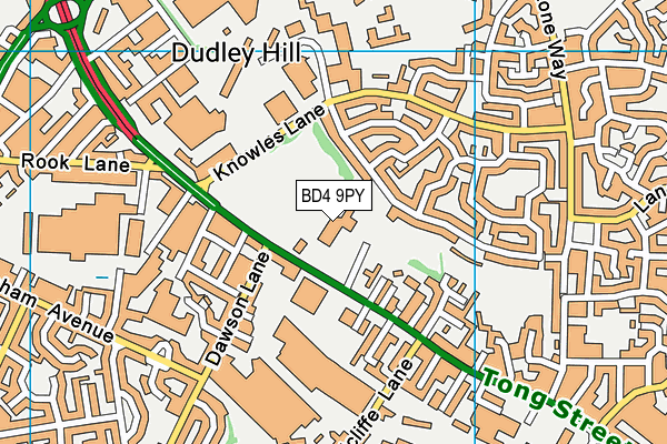 BD4 9PY map - OS VectorMap District (Ordnance Survey) BD4 9PY map - OS VectorMap District (Ordnance Survey)